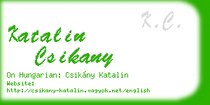 katalin csikany business card