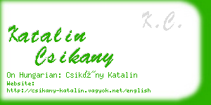 katalin csikany business card